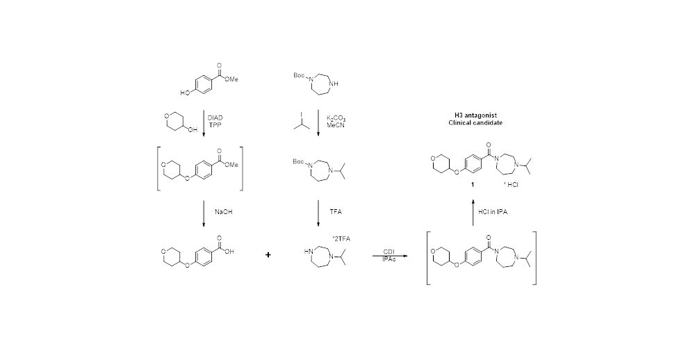 Salt of, and processes for the preparation of, 1-isopropyl-4-hexahydro-1h-1,4-diazepine